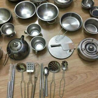 Bộ đồ chơi nấu ăn inox 32 món