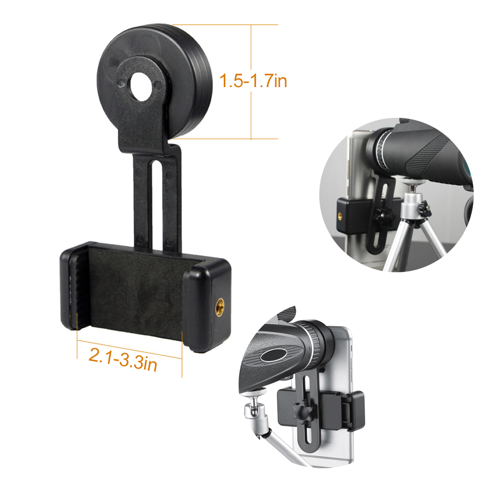 Kẹp gắn điện thoại có lò xo cho ống nhòm một mắt | BigBuy360 - bigbuy360.vn