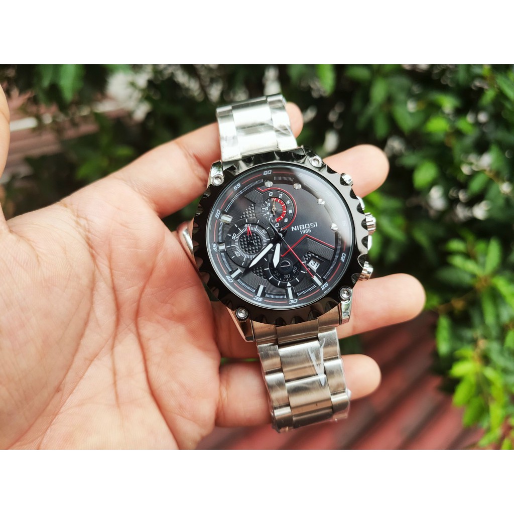Đồng Hồ Nam Nibosi NI2322 , Dây Thép , Size 44mm N28