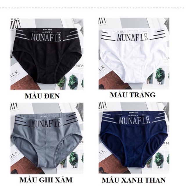 Quần sịp tam giác co giãn 4 chiều, quần lót nam munafie free size