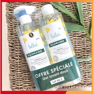SỮA TẮM BEBE KLORANE – SỮA TẮM GỘI 2 IN 1 CHO TRẺ SƠ SINH 500ml