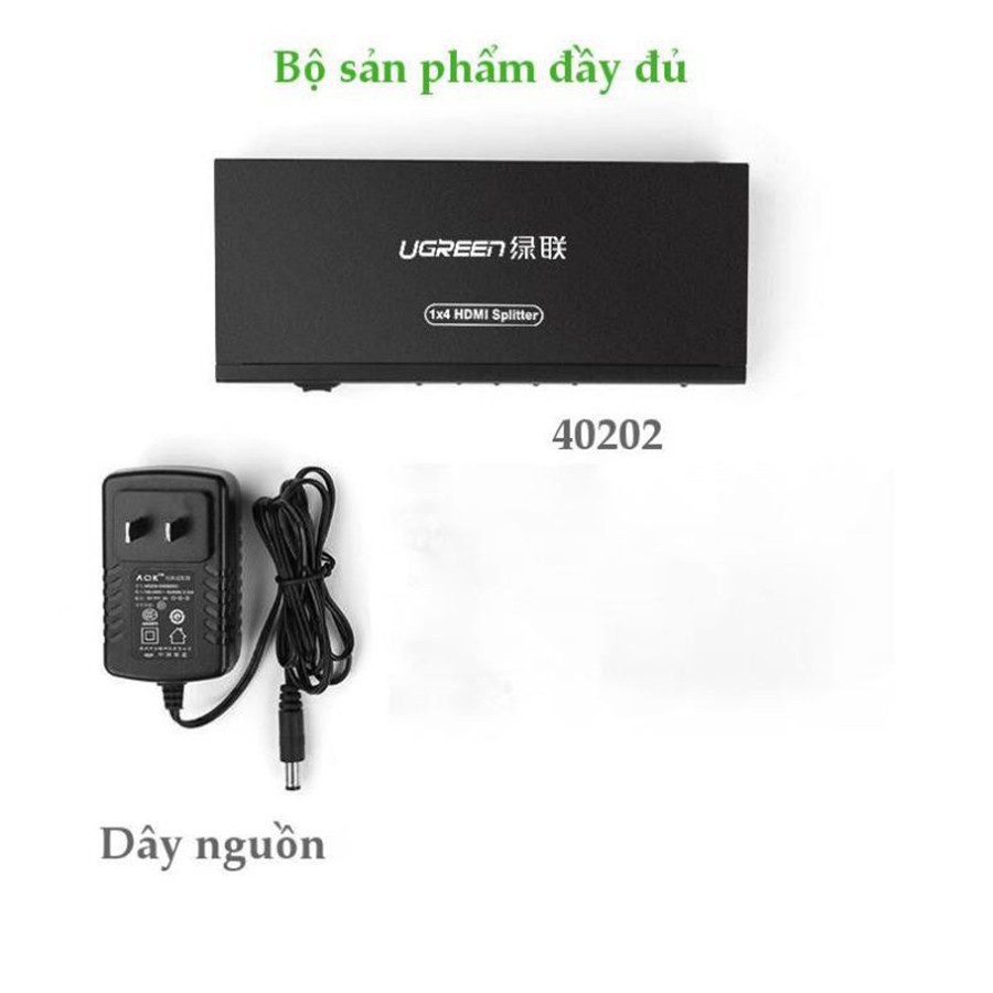Bộ chia HDMI 1 ra 4 chính hãng Ugreen 40202 - Hàng Chính Hãng
