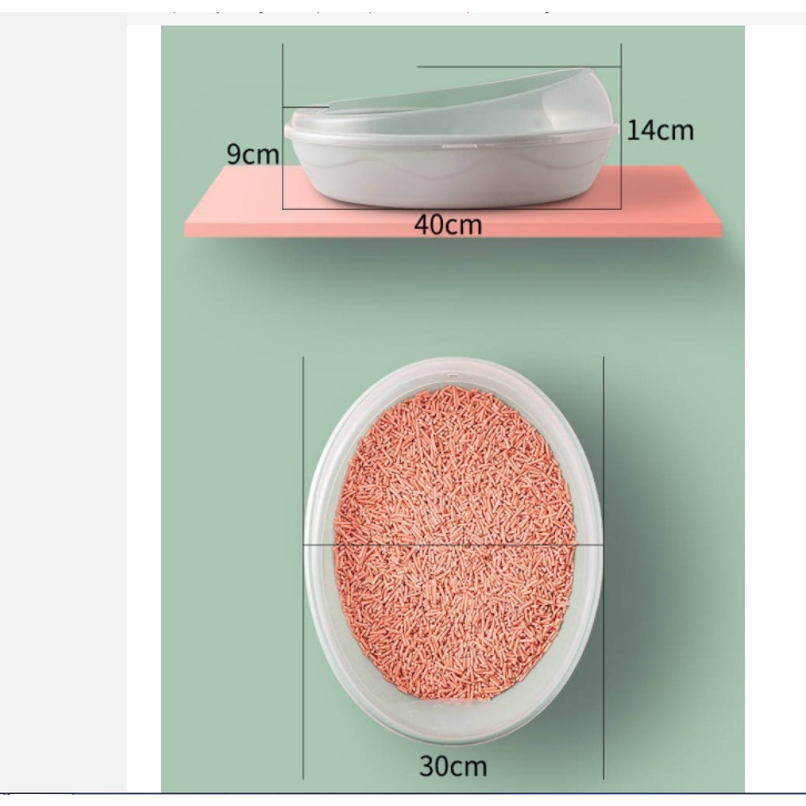 Khay vệ sinh cho mèo (kích thước 30x40x14cm)