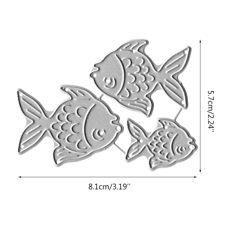 ✿ Khuôn Mẫu Cắt Thẻ Trang Trí Album Hình Cá