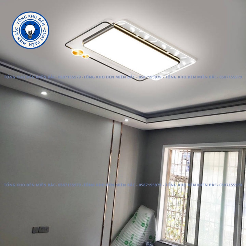 Đèn Led Ốp Trần_Đèn Ốp Chữ Nhật Trang Trí Phòng Khách_Đèn 3 Chế Độ Ánh Sáng Bh 24 Tháng
