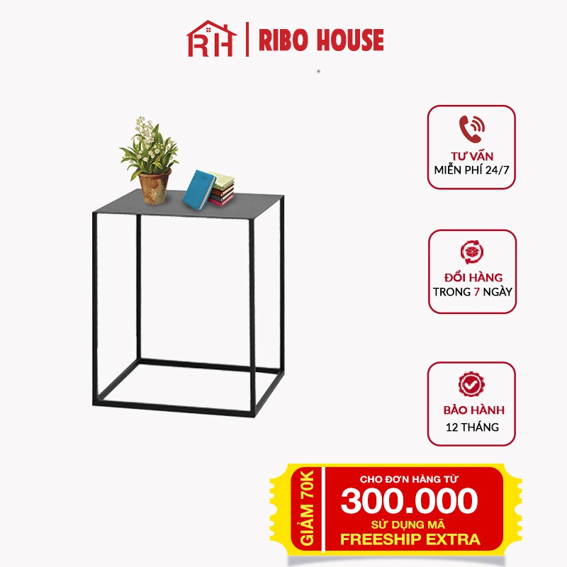 Bàn trang trí decor RIBO HOUSE bàn cao 34cm bàn trang trí phòng khách - phòng ngủ ban công phong cách Châu Âu RIBO159