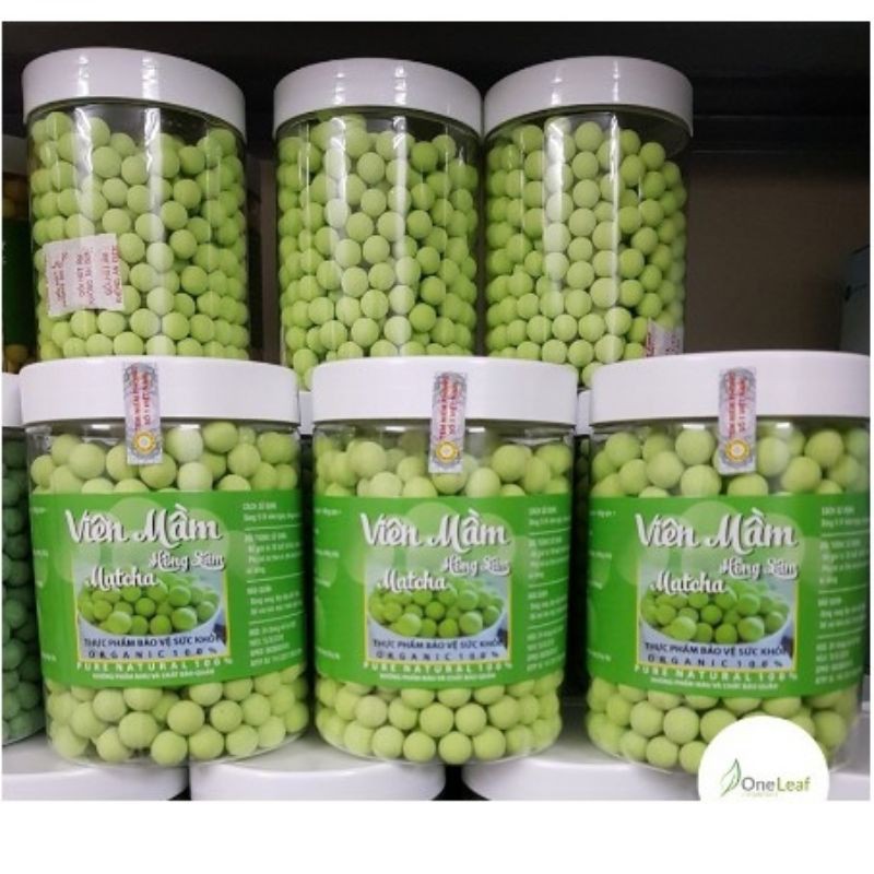 Viên mầm hồng sâm matcha tăng size vòng 1 hộp 500g