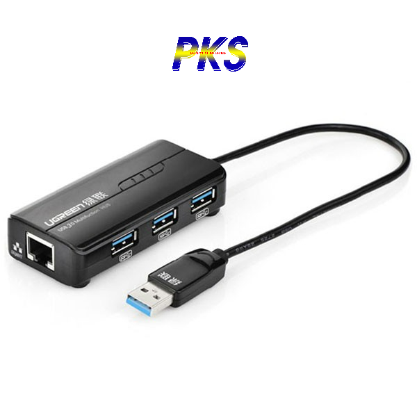 Cáp USB 3.0 to LAN + 3 Cổng USB 3.0 chính hãng Ugreen 20265 - Ugreen 20265
