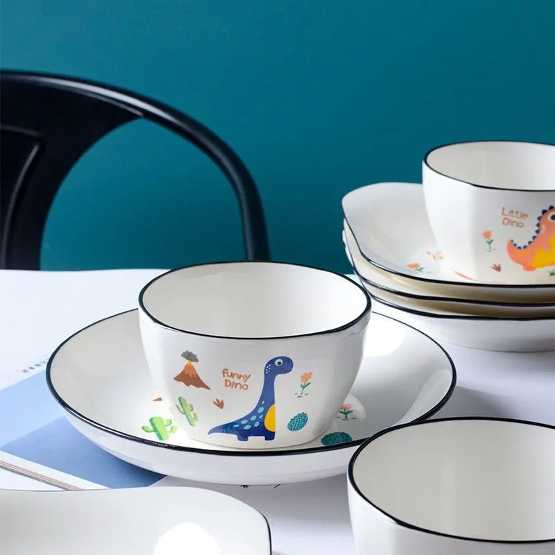 Bát ăn cơm gốm sứ hoạ tiết dễ thương