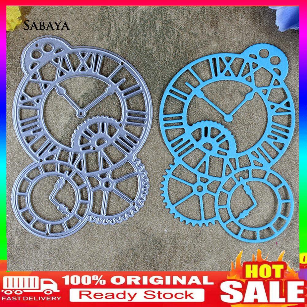 Khuôn Cắt Giấy Kim Loại Hình Đồng Hồ Dạng Bánh Răng Độc Đáo