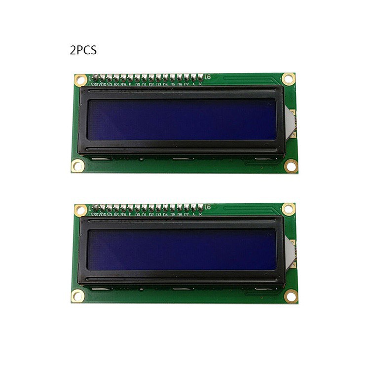 Queen 2pcs LCD 1602 Blue Screen With Backlight Display 1602A 3.3V Module For Arduino