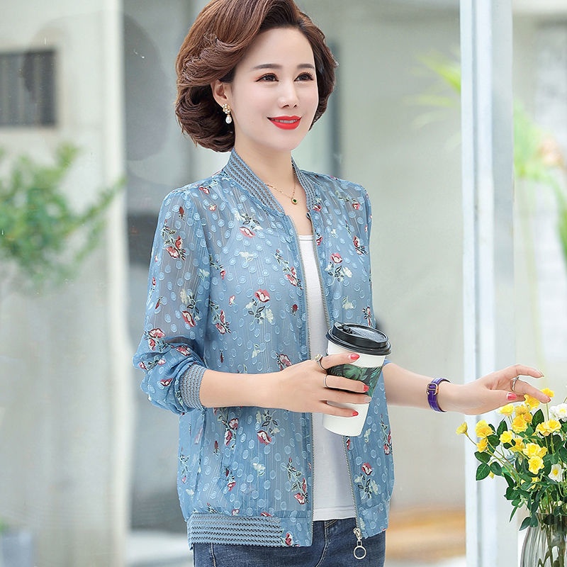 Áo Khoác Chống Nắng Tay Dài Thời Trang Xuân Hè 2020 Cho Nữ Trung Niên