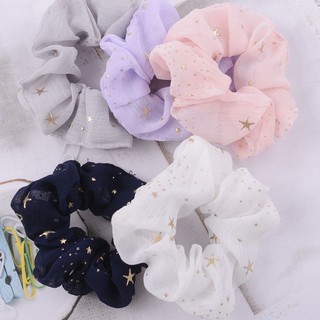 Cột tóc Srunchie bằng voan hình sao xinh xắn