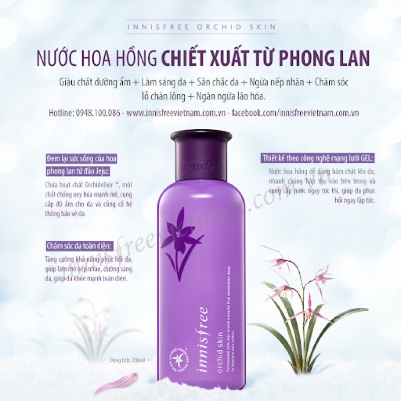 BỘ 3 SẢN PHẨM INNISFREE ORCHID SPECIAL KIT MINI - DATE 2023