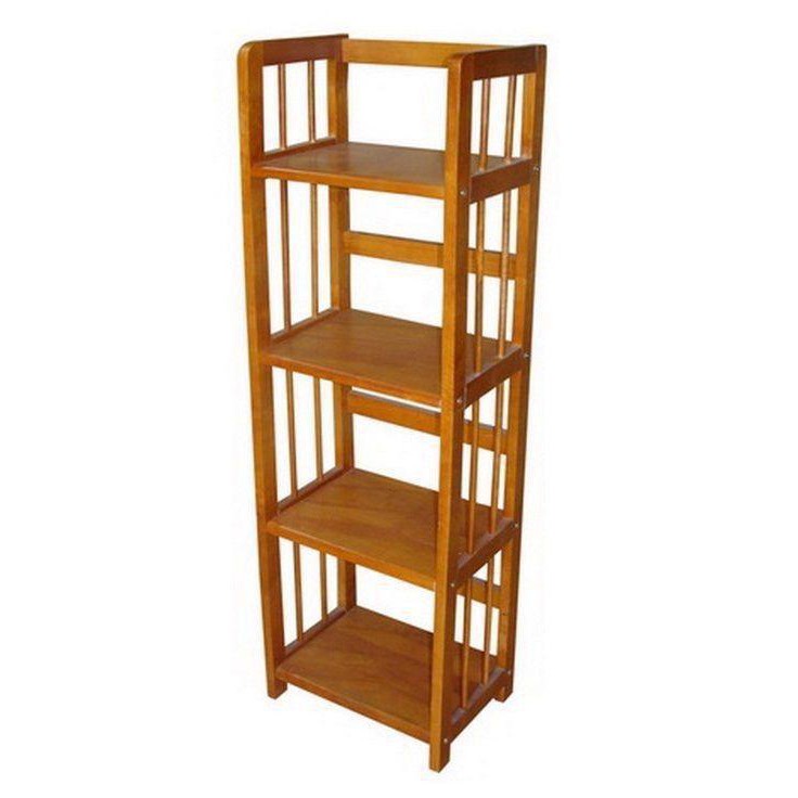 Kệ Sách Gỗ Cao Su 4 Tầng Dài 40