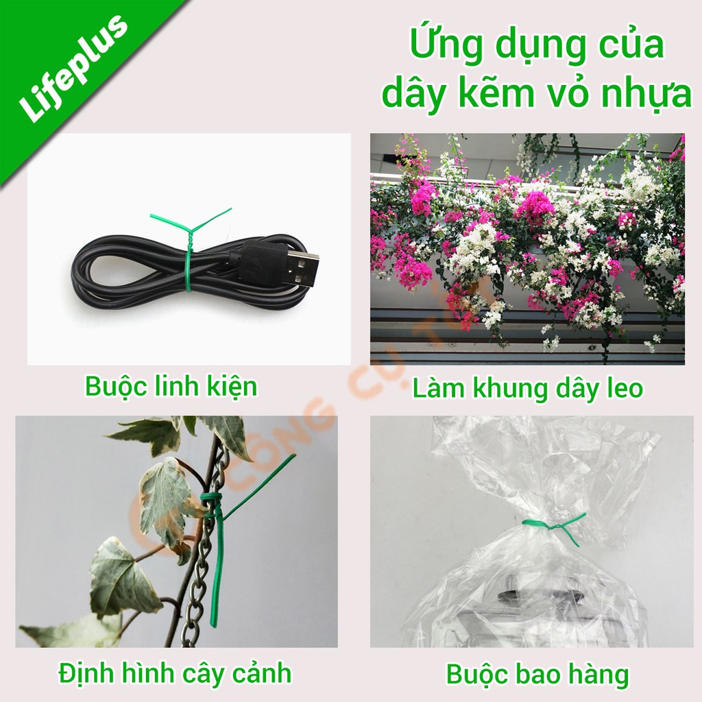 Dây kẽm vỏ nhựa cố định cành cây hoa quả
