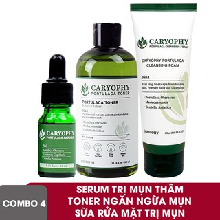 Bộ 3 sản phẩm trị mụn thâm tận gốc caryophy