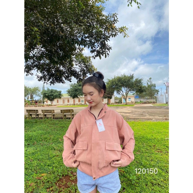 Áo Khoác Form Rộng Nữ Chất Vải Da Lộn Cao Cấp Phù Hợp Với Mọi Thời Tiết