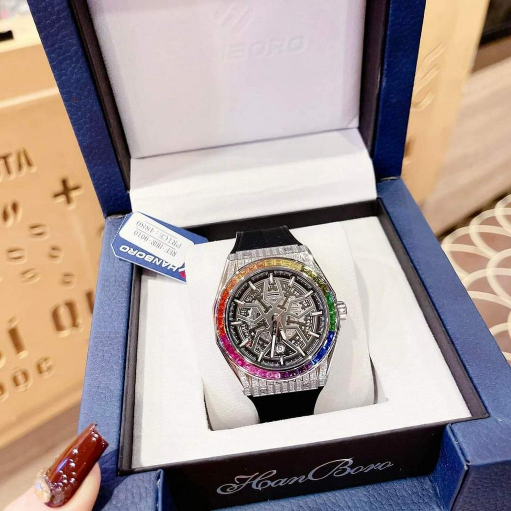 Đồng Hồ Chính Hãng Nam Hanboro,Máy Cơ Automatic,Size:42mm Full Box, Trẻ Trung,Cá Tính
