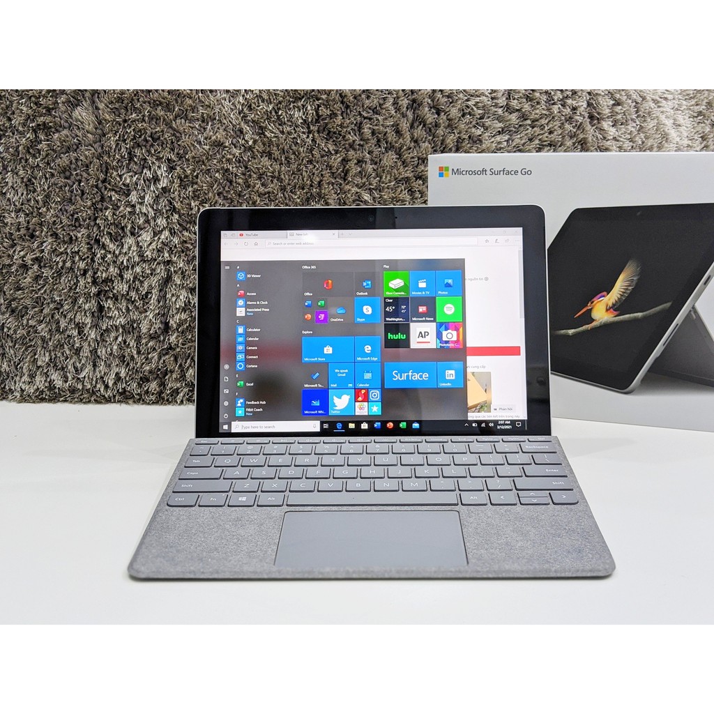 Máy tính bảng Microsoft Surface Go | Ram 8GB SSD 128GB Window 10 bản quyền | Tặng bàn phím Type Cover chính hãng | BigBuy360 - bigbuy360.vn