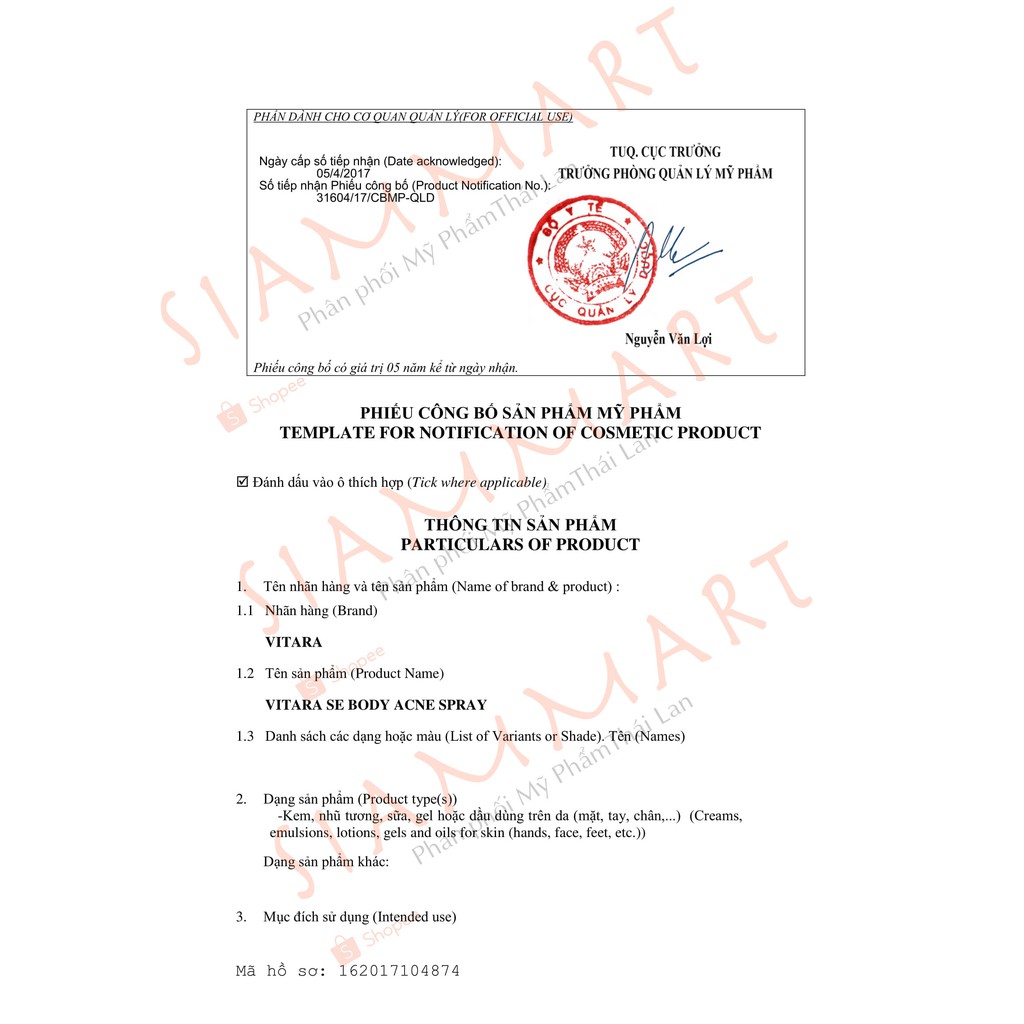 Xịt Mụn Lưng, Ngực, Mông Vitara SE Body Acne Spray Giảm Mụn, Mờ Thâm, Sáng Da Thái Lan - 50 ml