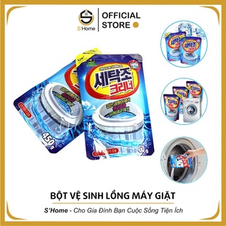 Bột vệ sinh lồng máy giặt ❤️s'home❤️ bột tẩy lồng máy giặt khử khuẩn, khử mùi máy giặt, gói 450gr – sh16