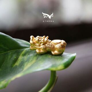Tì hưu bạc ta phủ vàng 24k size 8_10 ly