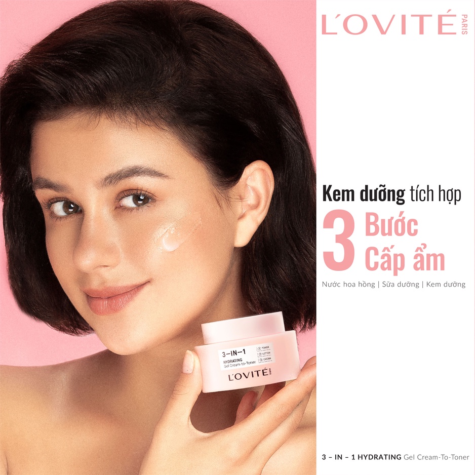 Gel Dưỡng Ẩm Lovite 3-in-1 Hydrating Gel Cream-to-Toner 50ml