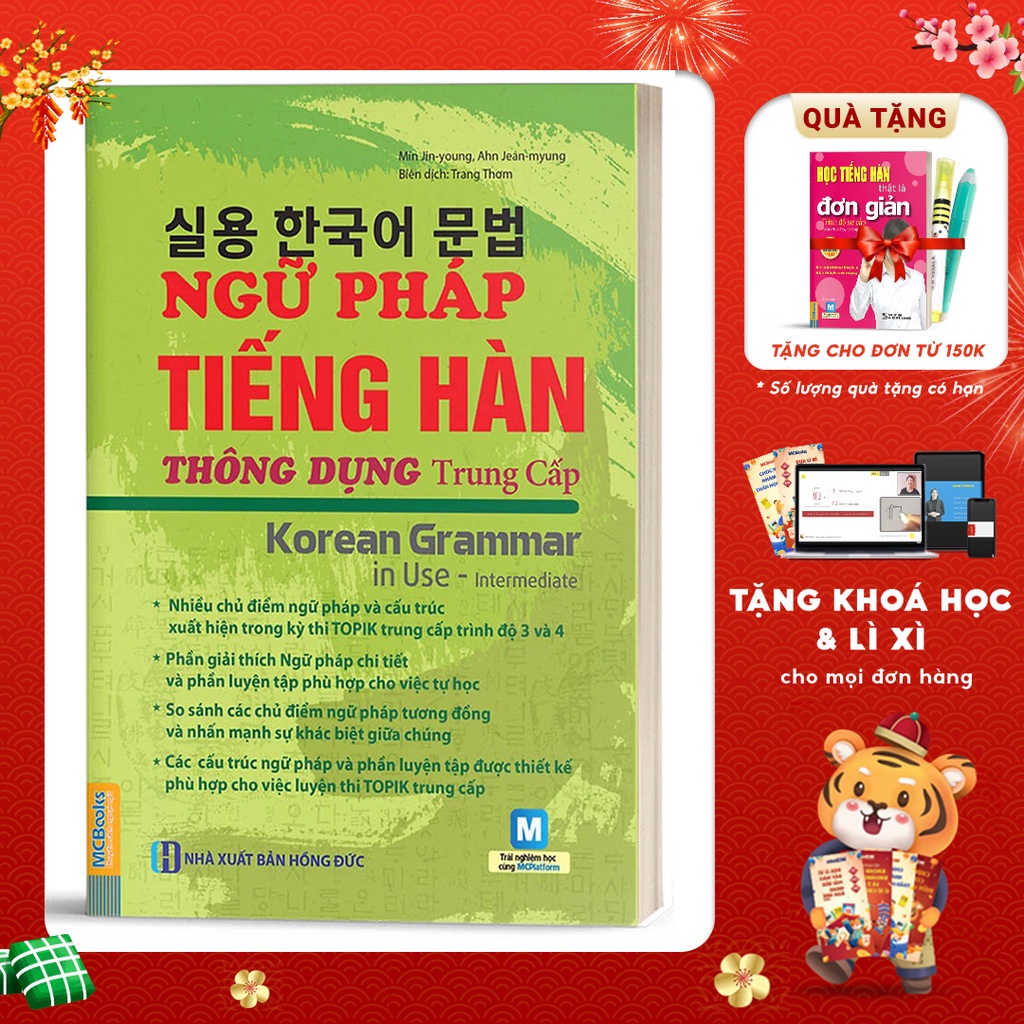 Sách - Ngữ Pháp Tiếng Hàn Thông Dụng Trình Độ Trung Cấp - Korean Grammar in use Intermediate - Học Kèm App Online