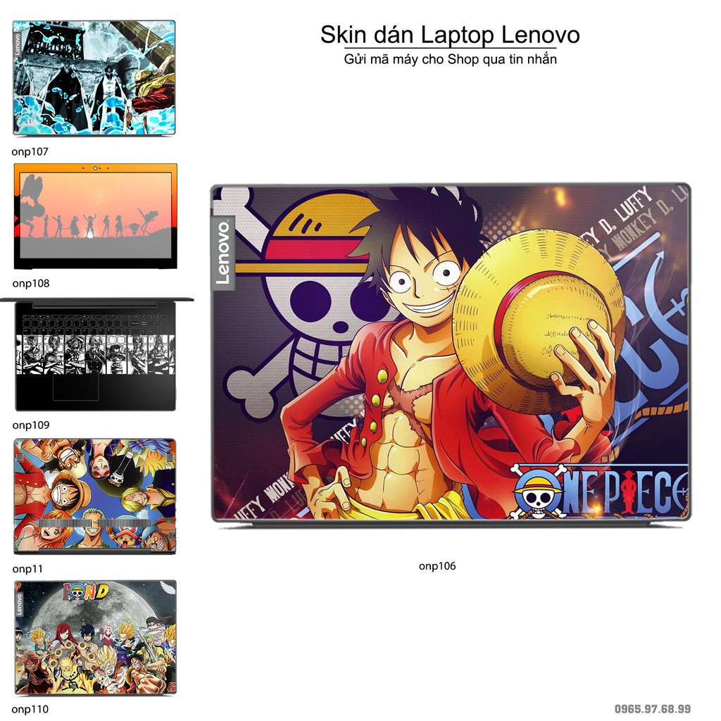 Skin dán Laptop Lenovo in hình One Piece _nhiều mẫu 11 (inbox mã máy cho Shop)