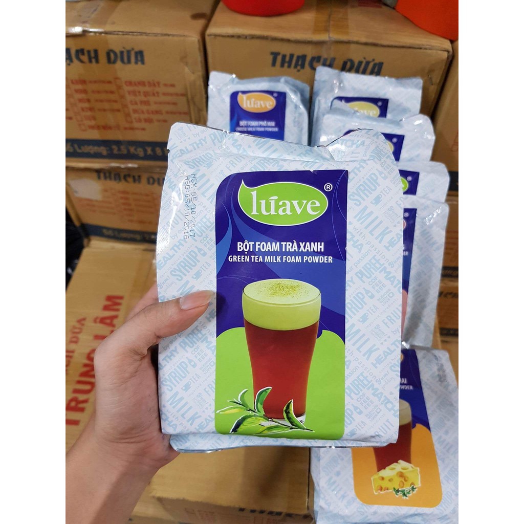 BỘT MÀNG SỮA MILK FOAM LUAVE MATCHA TRÀ XANH 500GR