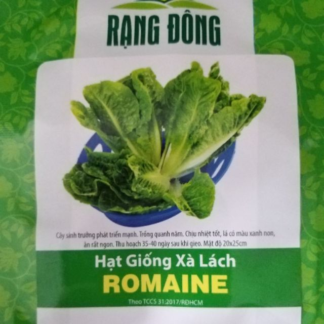 2g hạt giống xà lách romaine