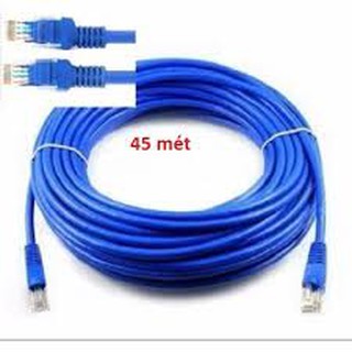 Cáp mạng cat5e utp bấm sẵn 2 đầu dài 45m màu xanh
