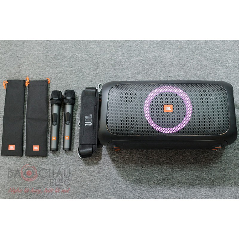 Loa JBL Partybox On The Go - Công Suất 100W -  Chống Nước IPX4 - Pin 6h - Kèm 2 Mic JBL