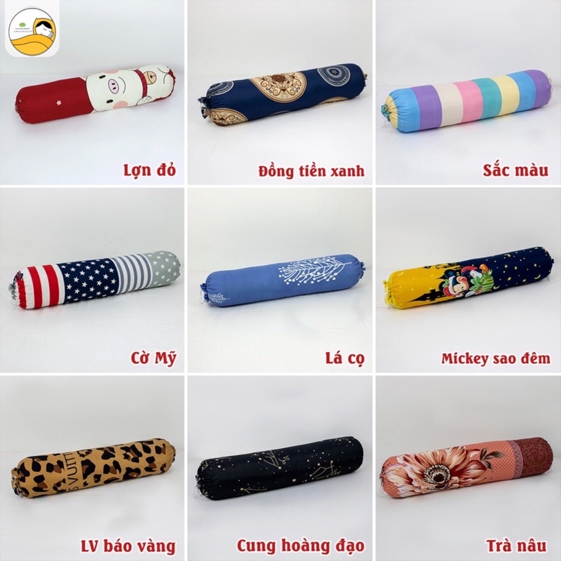 Vỏ Gối Ôm Cotton Poly ,Vỏ Gối 35*100cm Nhiều Mẫu ( Được Chọn Màu )