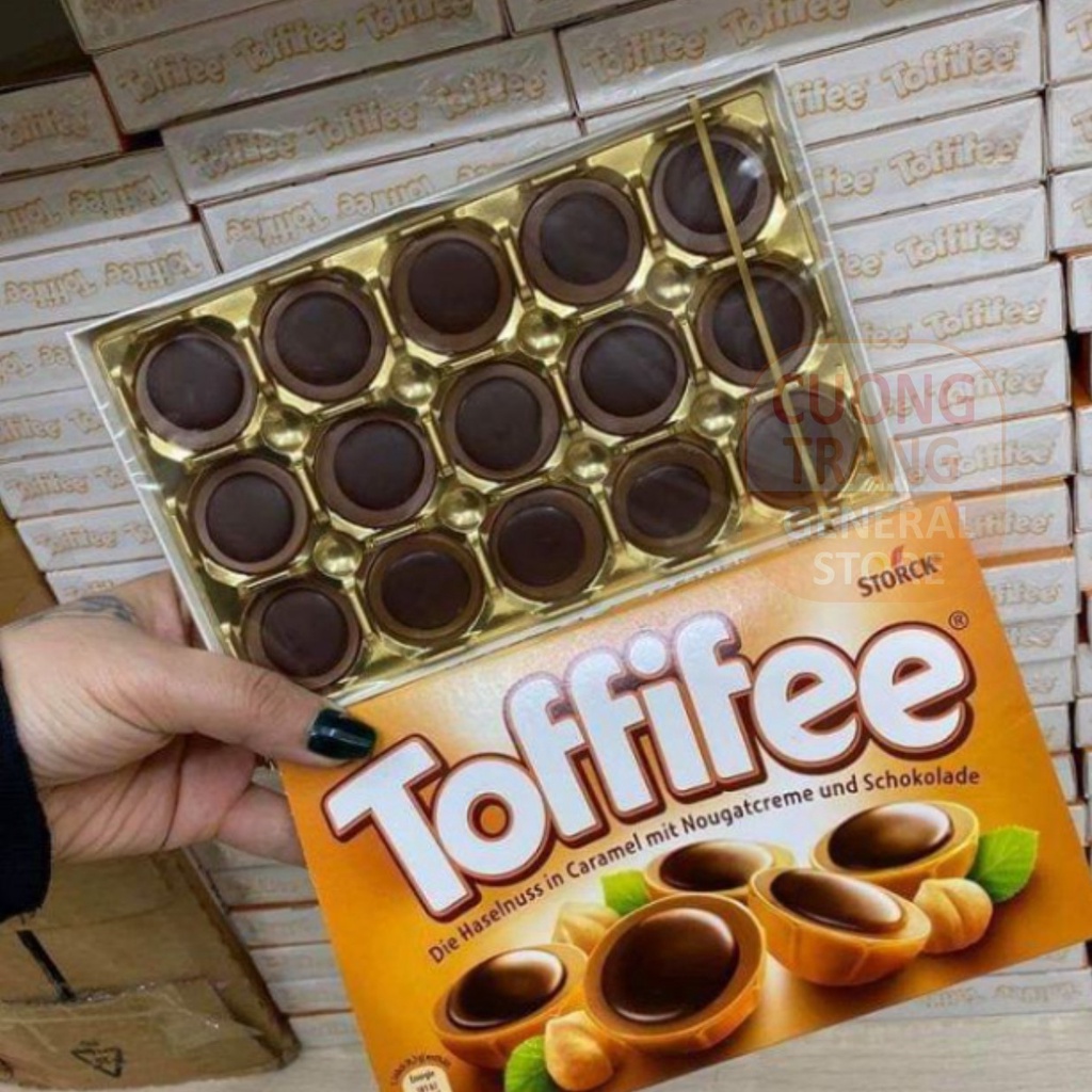 Kẹo caramen mềm phủ sôcôla nhân hạt dẻ toffifee 125g, 400g