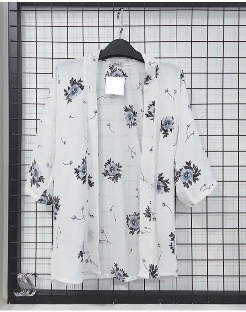 Kimono Floral TRẮNG