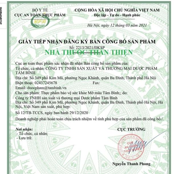 MỠ MÁU TÂM BÌNH – Hỗ trợ giảm mỡ máu, giảm nguy cơ xơ vữa mạch máu, bảo vệ gan, giảm mỡ gan