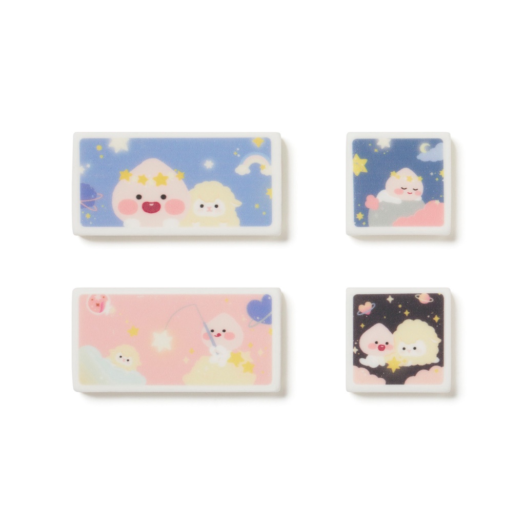 Set 4 Cục Tẩy Kakao Friends Apeach siêu dễ thương cute F11366