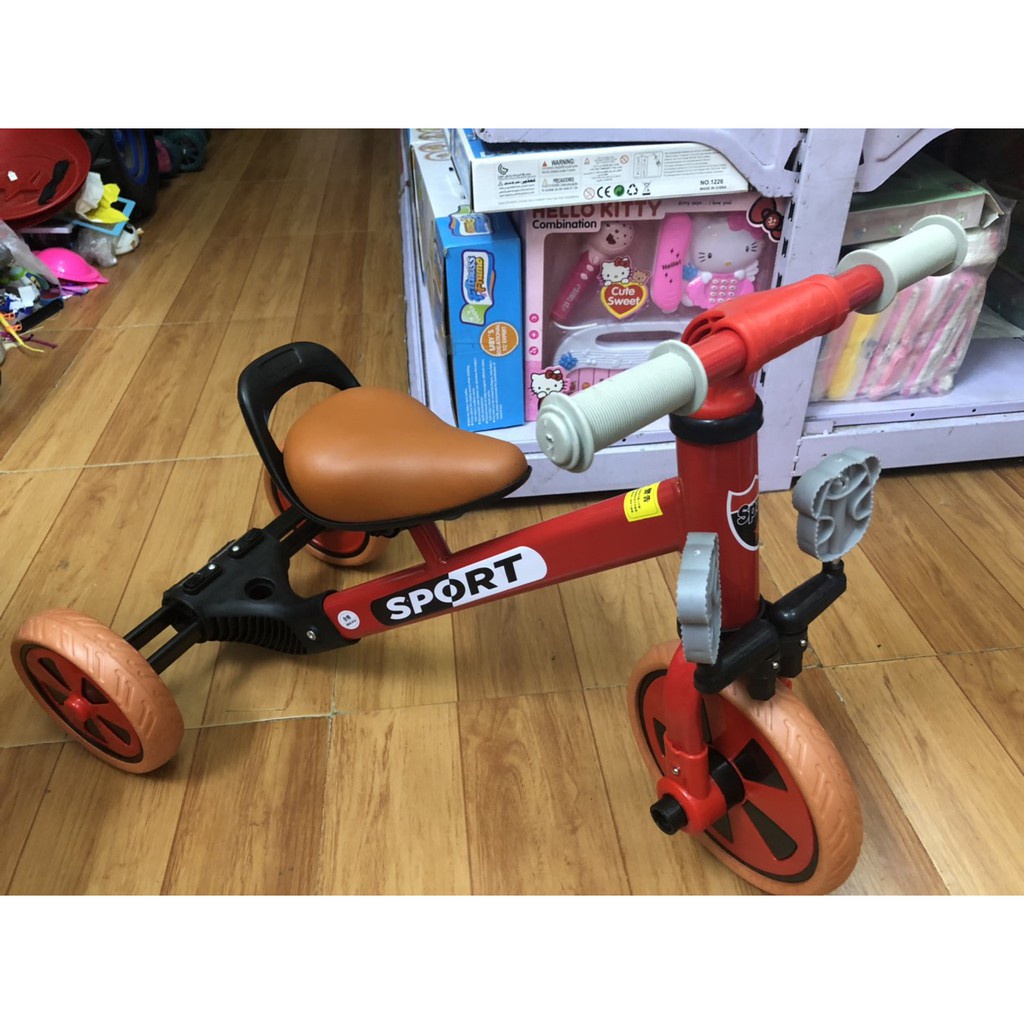Xe Cân Bằng 3 Bánh Sport 2 In 1 Dành Bé Từ 1.5 - 5 Tuổi,  2 Bánh Sau Xèo Nên giữ Thăng Bằng Cho Bé Di Chuyển
