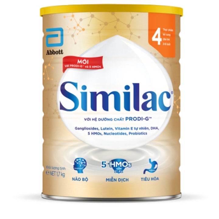 Sữa Bột Similac IQ 4 HMO Hương Vani 900gr/1.7kg mẫu mới