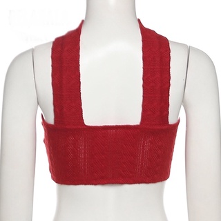 Áo Croptop mặc 3 kiểu màu đỏ