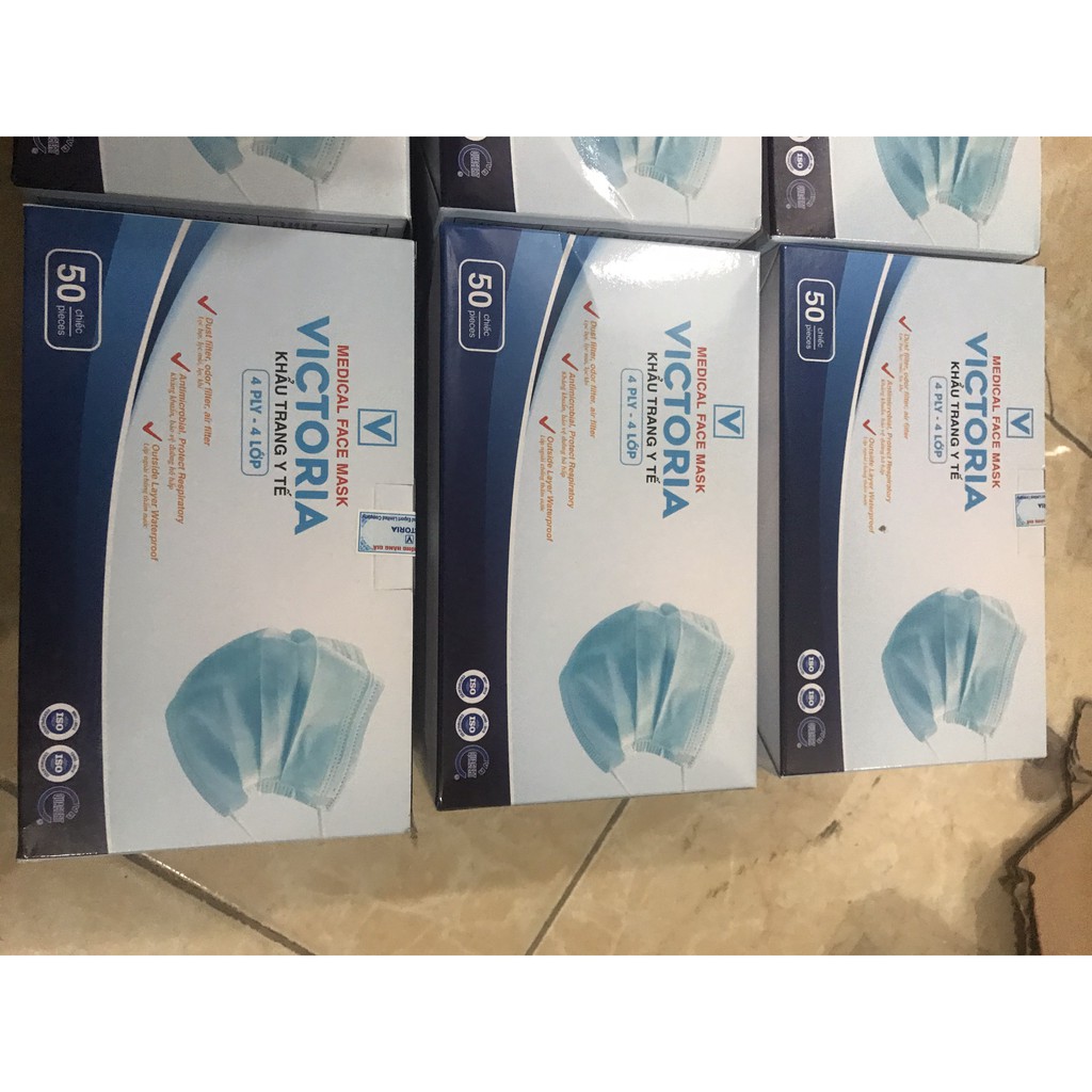 Khẩu Trang Y Tế 4 Lớp .Hộp 50 Cái