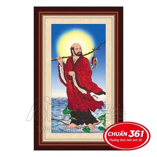 Tranh Thêu Chữ Thập 3D Tổ Sư Đạt Ma 53235 (KHÁCH TỰ THÊU) KT:36X66CM