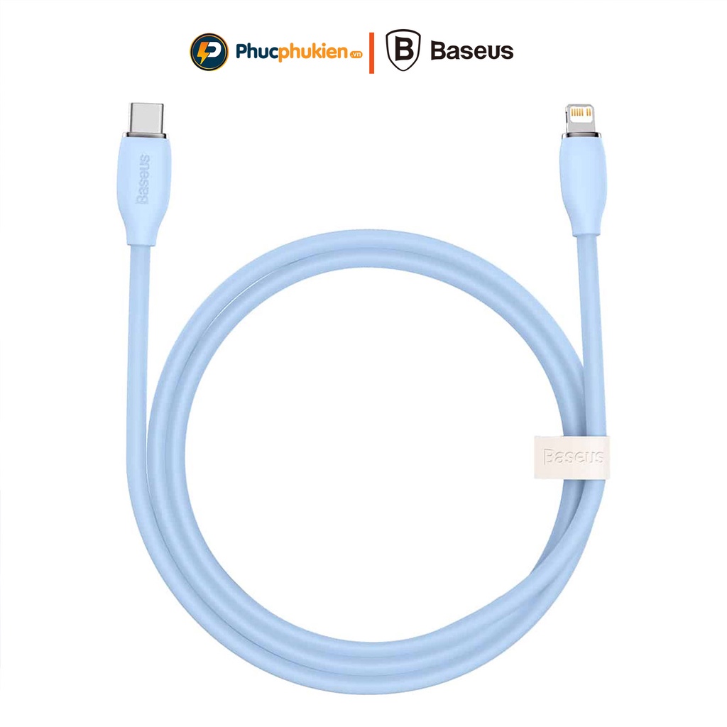 Cáp sạc nhanh dài 2m 20w Baseus jelly sạc nhanh PD 20w cho 8 plus đến 13 Pro max Phúc Phụ Kiện Bảo hành 12 tháng 1 đổi 1