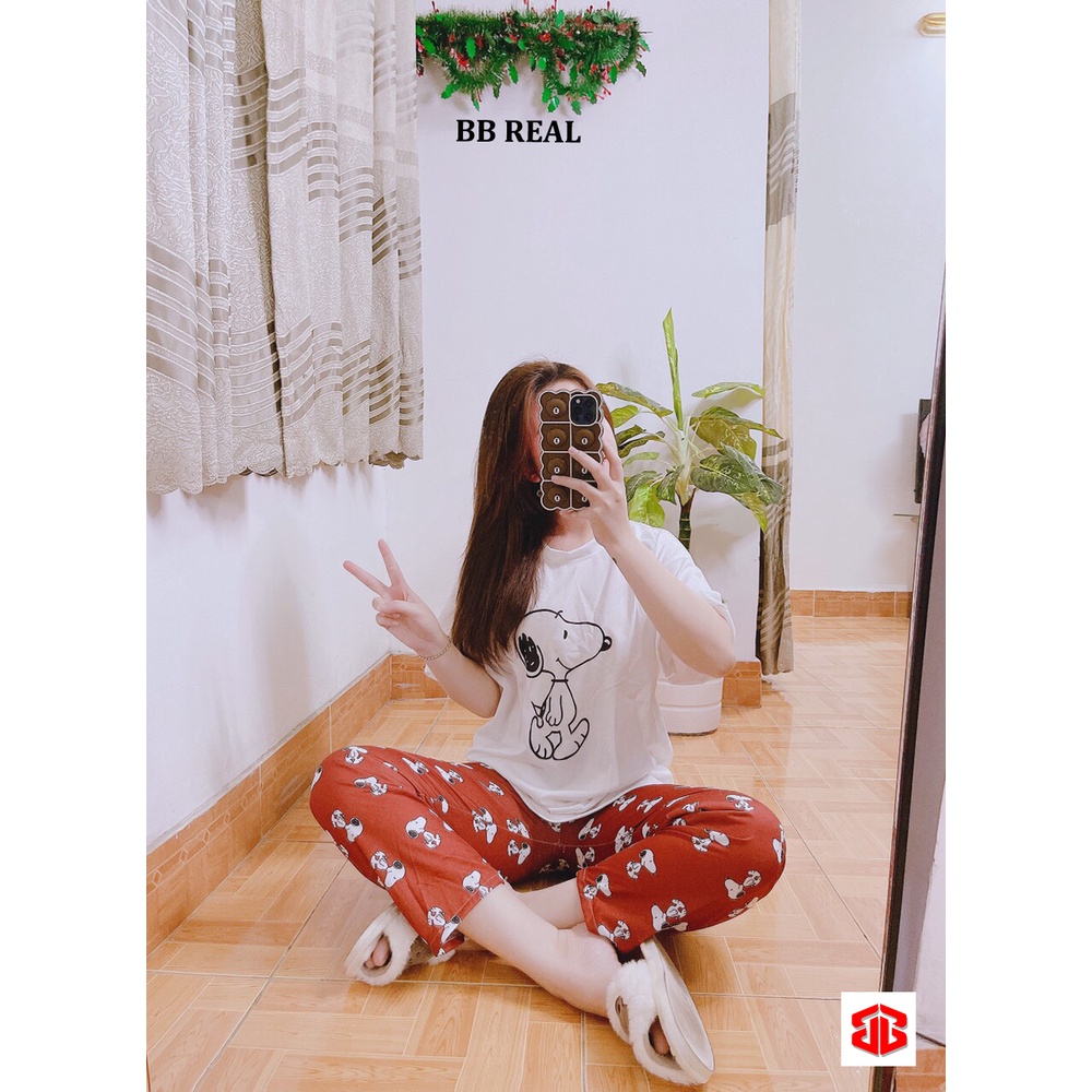 Đồ Bộ Mặc ở Nhà Bộ Đồ Ngủ Nữ Quần Dài Pijama Thun Lạnh Đẹp [CODE 29-32] Freesize Từ 45-55Kg - BB REAL