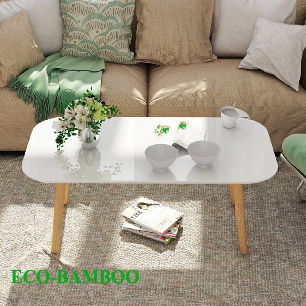 Bàn trà/sofa hình chữ nhật vintage loại lớn 100x48cm phong cách Bắc Âu