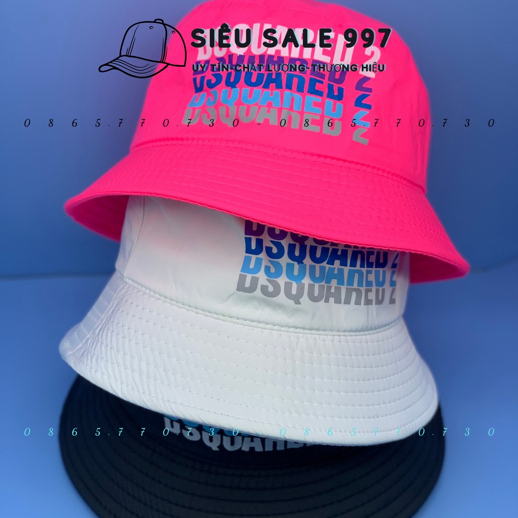 MŨ BUCKET IN CHỮ 7 MÀU CHẤT DÙ NHẸ THOÁNG MÁT THỜI TRANG NAM NỮ DU LỊCH