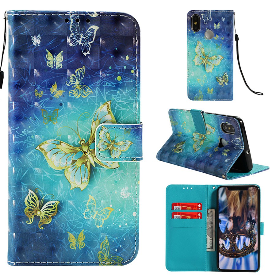 Bao da điện thoại in 3D dành cho Xiaomi Mi 8