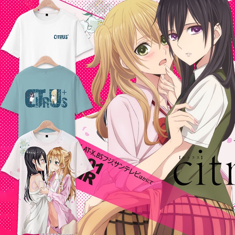Áo Thun Tay Ngắn In Hình Anime citrus Thời Trang Cho Cặp Đôi